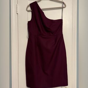 Jcrew Size 10. One-Shoulder Dress, color purple